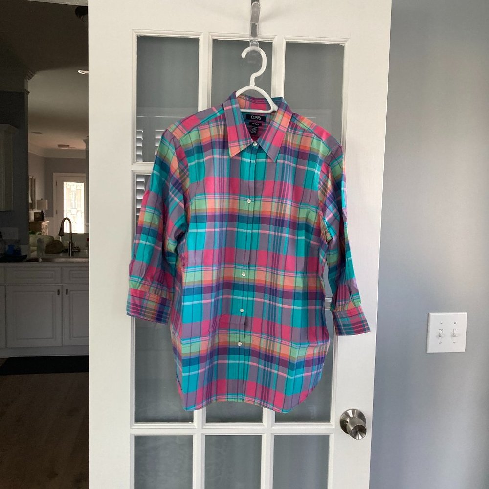 Chaps No Iron Blouse - 3/4th Sleeve
